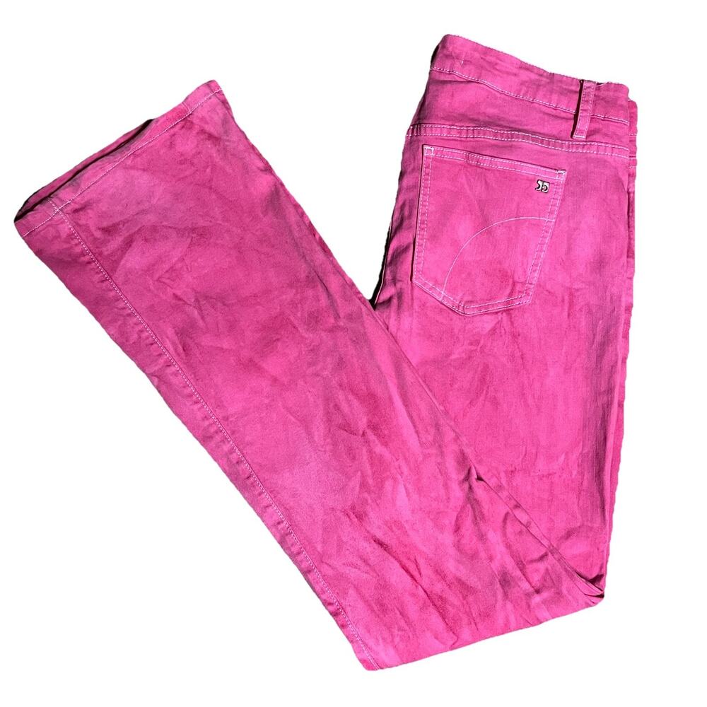 Joe's‎ Jeans The Icon Mid Rise 30X34 Hot Pink Long Flared Festival Retro